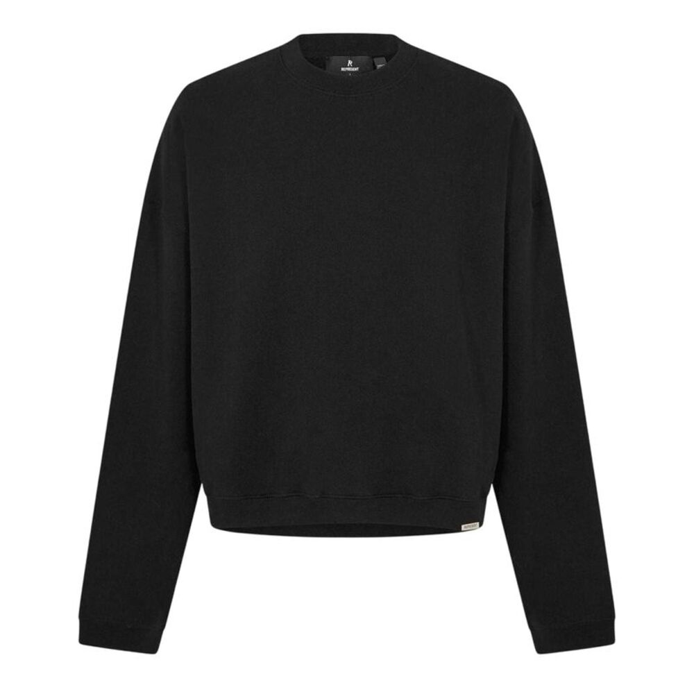 Represent Mens Crew Neck Relaxed Fit Sweatshirt / Black